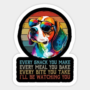Every Bite You Take Tee Talk Triumph for Beagle Admirers Sticker